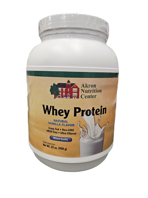 Akron Nutrition Center - Whey Protein Powder (Vanilla) - 32 oz