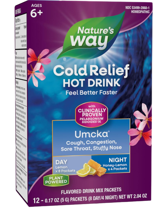 Nature's Way - Umcka®  ColdCare Day + Night Hot Drink (Lemon-Citrus/Honey Lemon) - 12 packets