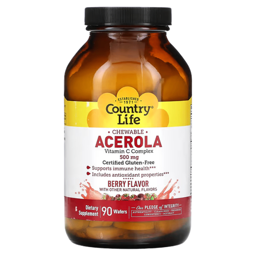 Country Life - Acerola Vitamin C (Berry Flavor) - 90 wafers