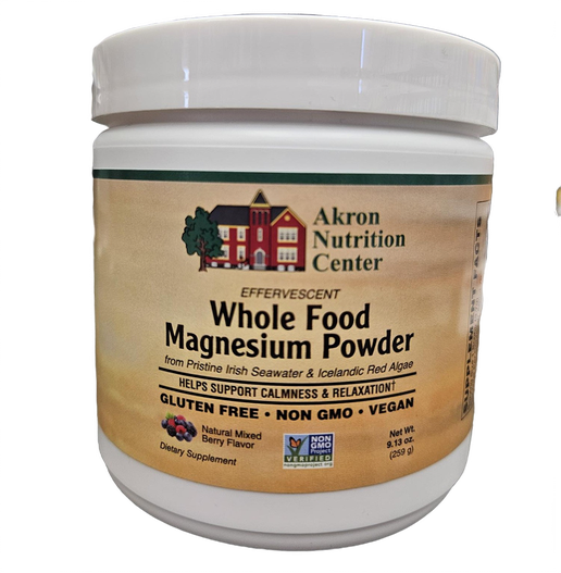 Akron Nutrition Center - Whole Food Magnesium Powder (Berry Flavor) - 9.13 oz