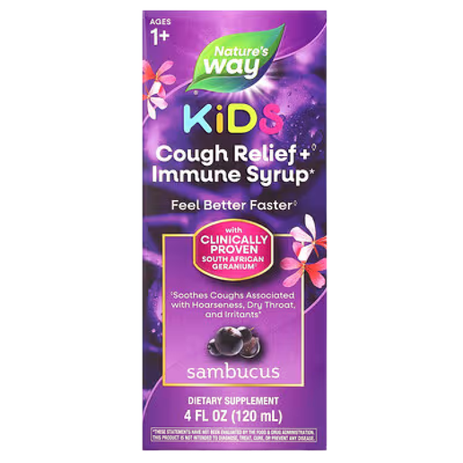 Nature’s Way - Sambucus Cough Relief + Immune Syrup for Kids - 4 fl oz