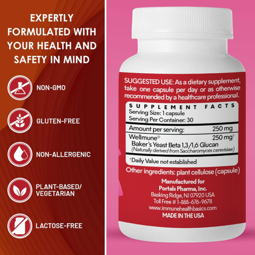 Immune Health Basics - Beta Glucan 250mg - 30 Capsules