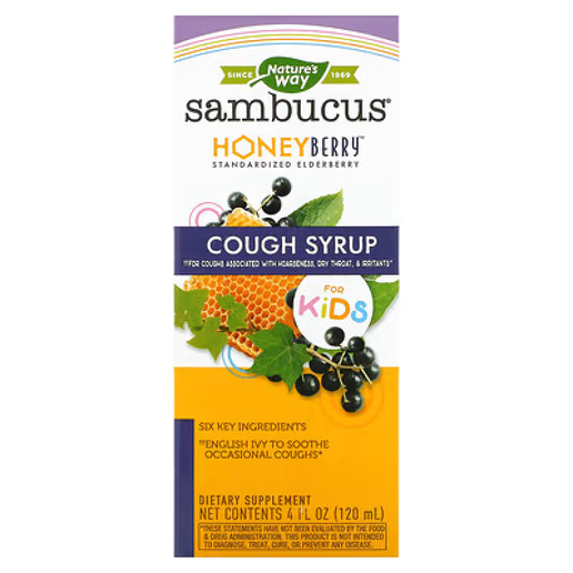 Nature’s Way - Sambucus Honeyberry Cough Syrup for Kids - 4 oz