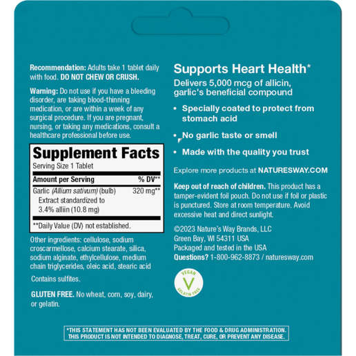 Nature’s Way - Garlinase 5000 Garlic Extract - 30 Tablets
