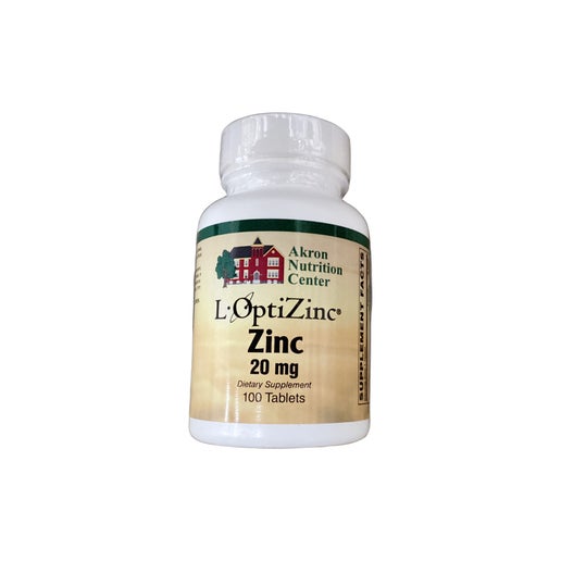 Akron Nutrition Center Zinc 20 mg Highly Absorbable 100 Tablets 20mg