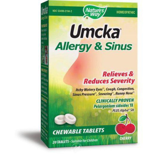 Nature's Way - UMCKA Allergy and Sinus - 20 Chewable Tablets
