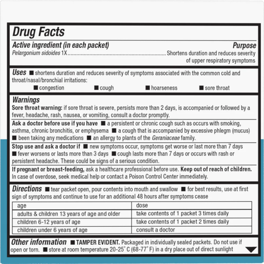 Nature’s Way - Umcka® ColdCare Kids FastActives® (Cherry) - 10 Packets