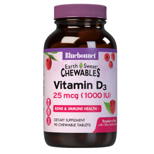 Bluebonnet - Earth Sweet Chewables Vit D3 25 mcg - 90 chewables