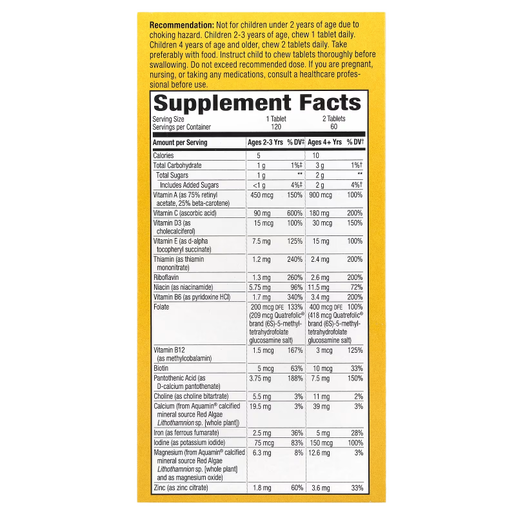 Nature's Way Alive Children's chewable multivitamin - 120 Chewable Tablets
