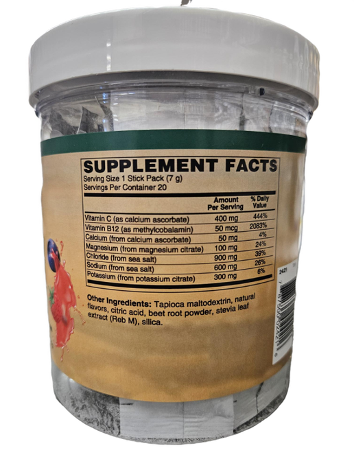 Akron Nutrition Center - Hydrate packets (Berry Blast) - 20 Packets