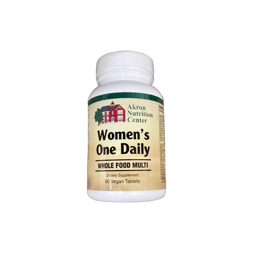 Akron Nutrition Center Womens Whole Food One Daily Multi 60 vegan tb