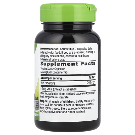 Nature's Way Wild Yam Root - 100 Capsules
