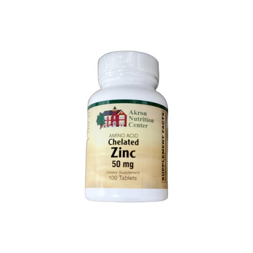 Akron Nutrition Center - Zinc 50 mg Amino Acids - 100 Tablets