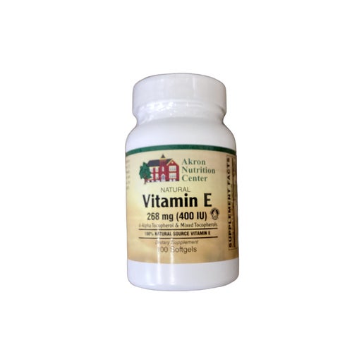 Akron Nutrition Center brand E 400 IU Softgels 100 sftg