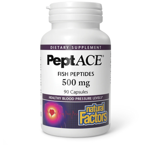 Natural Factors PeptACE Fish Peptides - 500mg - 90 Capsules