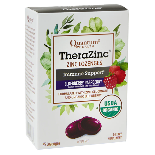 Quantum Health - TheraZinc® USDA Elderberry Raspberry Lozenges - 60 Lozenges