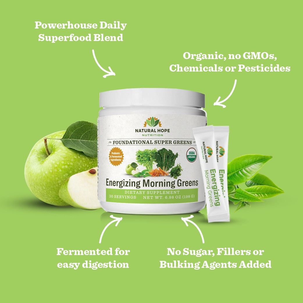 Natural Hope Herbals Organic Morning Greens 30 singles