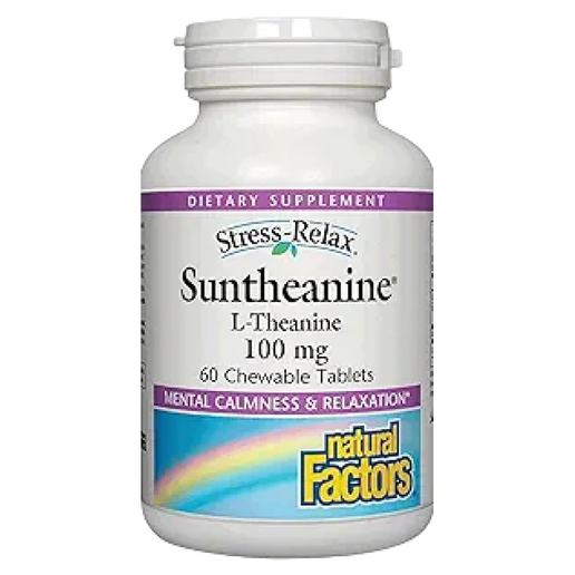 Natural Factors - Stress-Relax Suntheanine - 60 Chewable Tablets