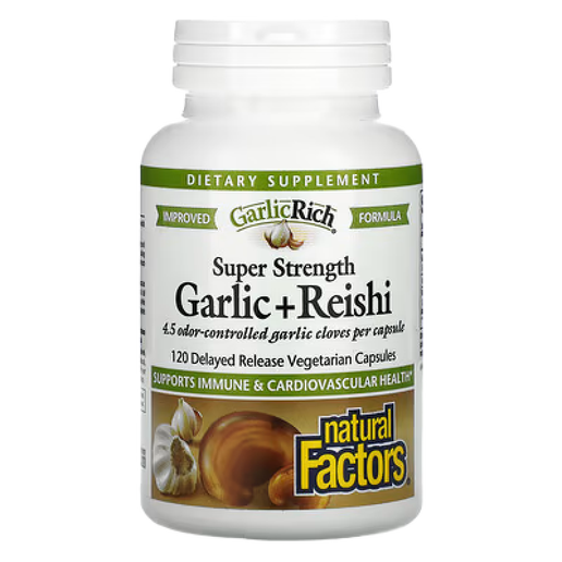 Natural Factors - GarlicRich Garlic + Reishi - 120 Delayed Release Capsules