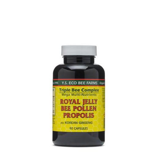 Y.S. Eco Bee Farms - Triple Bee Complex Plus Korean Ginseng - 90 caps