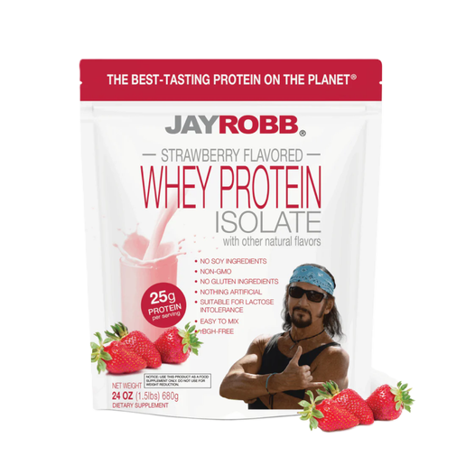 Jay Robb - Whey Protein Isolate Powder (Strawberry) - 24oz
