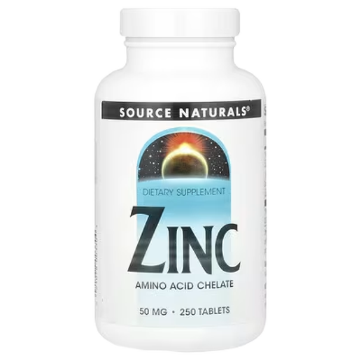 Source Naturals - Zinc Chelate 50mg - 250 Tablets